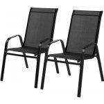 Pro-Tech shop TIH1625 Zahradní židle 2ks, černé 54x70x92cm 62409 – Hledejceny.cz