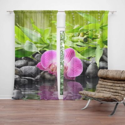 Závěsy Růžová orchidej: 2 ks - 140x250 cm - Sablio – Hledejceny.cz