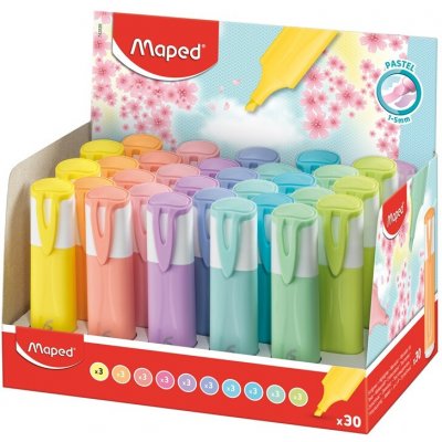 Maped Fluo Peps pastel 30 ks ve stojánku – Hledejceny.cz
