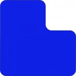 Samolepicí značení umístění palet WT-7110, tvar ''L'' – polykarbonát, modrá, 125×125×75 mm, balení 25ks – Zbozi.Blesk.cz