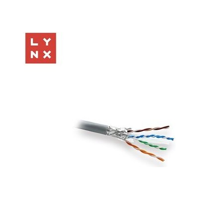 Lynx CS EDF_10102840 FTP Cat6 PVC (Eca) celoměděný 305m šedý – Zboží Živě