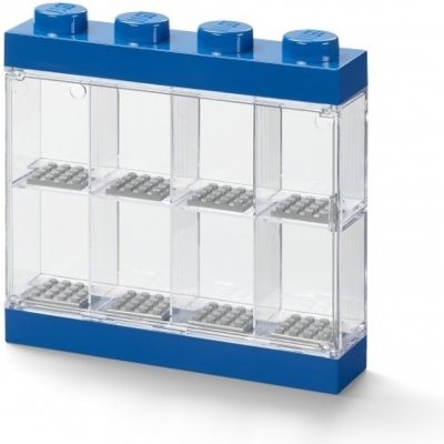 LEGO® vitrínka na 8 minifigurek modrá