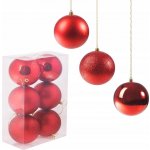 SPRINGOS Vánoční baňky červené mix 6cm sada 12ks – Zboží Dáma