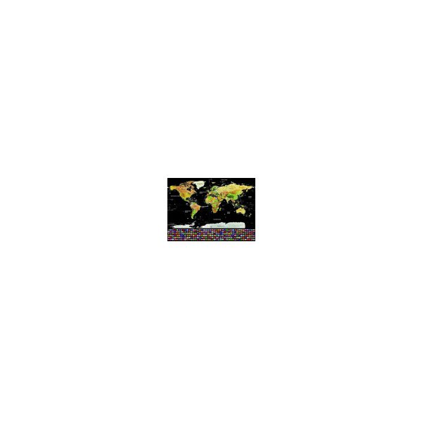 Nástěnné mapy Stírací mapa světa DELUXE (nástěnná mapa - velká)