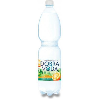 Dobrá voda ochucená pomeranč jemně perlivá 6 x 1,5 l – Sleviste.cz
