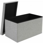 Ruhhy 25996 Taburet skládací látkový, 80 kg, 60 x 30 x 30 cm, tmavě šedá – Zboží Mobilmania