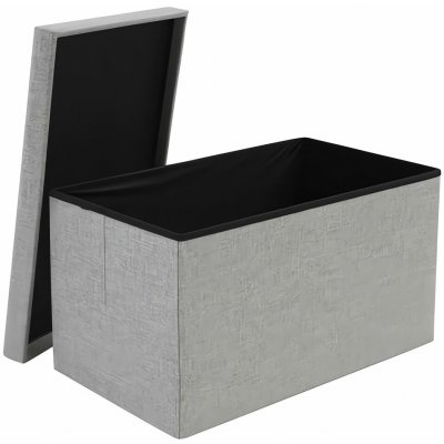 Ruhhy 25996 Taburet skládací látkový, 80 kg, 60 x 30 x 30 cm, tmavě šedá – Zboží Mobilmania