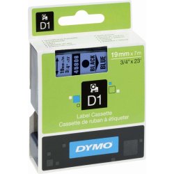 Dymo 45806 černý tisk/modrý podklad, 7m, 19mm