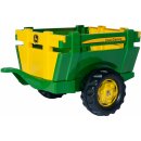 ROLLY TOYS Vlečka za traktor 1osá zelený přívěs FARM TRAILER JD
