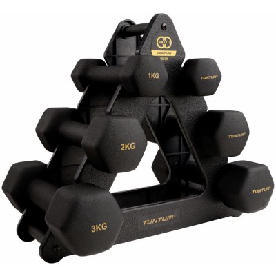 TUNTURI Centuri Činkový set neopren ve stojanu 1 - 3 kg 6 ks – Zboží Dáma