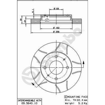 Brzdový kotouč BREMBO 09.5640.75 (09564075) – Zbozi.Blesk.cz