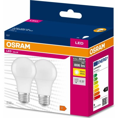 Osram LED žárovka VALUE CLASSIC A 60, E27, 8,5 W, 806 lm, 2700 K 60 x 113 mm – Hledejceny.cz