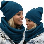 Fashionweek dámský zimní set čepice a šála ZIZI-K6 mořská modrá – Hledejceny.cz