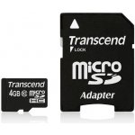 Transcend microSDHC 4 GB Class 10 TS4GUSDHC10 – Hledejceny.cz