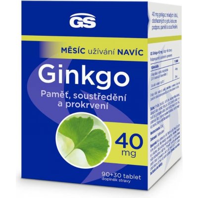 GS Ginkgo 40 mg 90+30 tablet – Zbozi.Blesk.cz