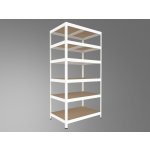 Biedrax Regál na šanony 60 x 60 x 210 cm, bílý, 6 polic MDF, nosnost 200 kg na polici – Zboží Mobilmania