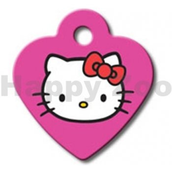 Quick Tag gravírovací známka srdíčko Hello Kitty S