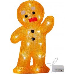 Eglo 410799 - LED Vánoční dekorace CRYSTALINE 20xLED/0,06W/3xAA perníček EG410799