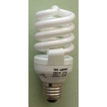 Tes-Lamp FBH-24 SPIRAL E27 827 kompaktní zářivka 24W úsporná žárovka