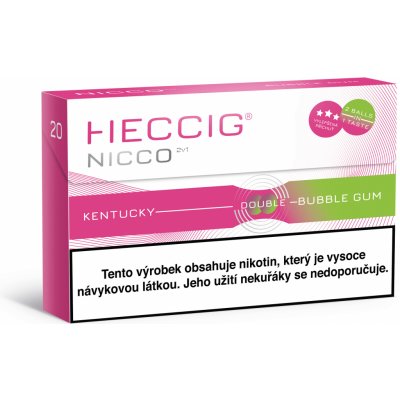 HECCIG Nicco náplň do přístroje Heat Not Burn s nikotinem Bubble gum Krabička – Zboží Mobilmania