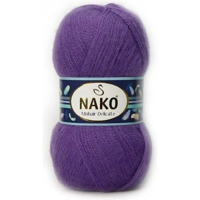 Nako Pletací příze Nako Mohair Delicate 6118 - fialová