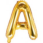 Fóliový balónek písmeno A ZLATÝ 35 cm – Sleviste.cz