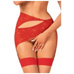 Obsessive Atenica garter belt, červená – Zboží Dáma