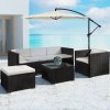 FurniGO Zahradní set Punta Cana L černý