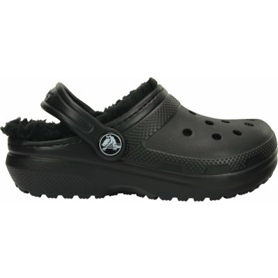 Crocs CLASSIC LINED CLOG K Černá – Zboží Mobilmania