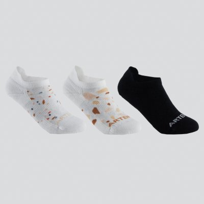 ARTENGO Dětské nízké tenisové ponožky RS160 bílé černé 3 páry – Zboží Mobilmania