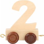 Small Foot Vagónek přírodní číslice číslo 2 – Zboží Mobilmania