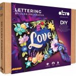 Okto lettering výtvarný set malování hmotou „LOVE“ 30 × 40 cm – Hledejceny.cz