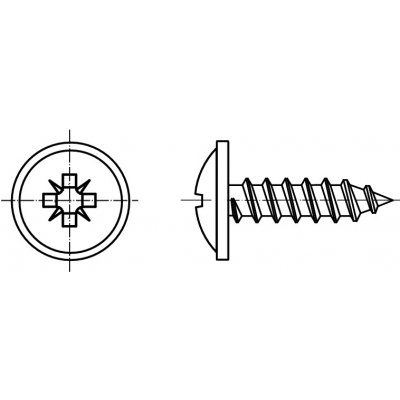 PROFISTYL DIN 968C šroub do plechu s půlkulatou hlavou a límcem, s křížovou drážkou PHILLIPS pozink ZNB Varianta: DIN 968C šroub do plechu půlkulatá hlava s límcem ZnB 2,9x6,5 – Sleviste.cz