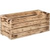 Úložný box ČistéDřevo Opálená dřevěná bedýnka 60 x 22 x 24 cm