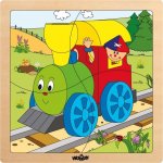 Woody puzzle Mašinka 4 dílky – Hledejceny.cz
