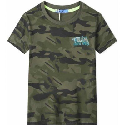 DĚTSKÉ MASKÁČOVÉ TRIČKO NOVINKA Maskáč s modrým nápisem – Zboží Mobilmania