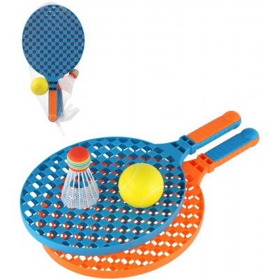 Teddies Sada na soft tenis 2 pálky plast 40cm + míček, košíček v síťce – Hledejceny.cz
