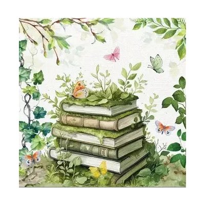 Paw Ubrousek 33x33cm Knihy a motýli – Zboží Mobilmania