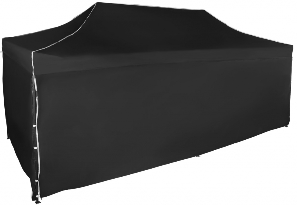 Expodum Nůžkový stan 3x6m ocelový Černá 4 boční plachty