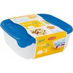 Curver Sada dóz 08560-051 Frech&Go čtverec 3 x 1,2 l – Zboží Mobilmania