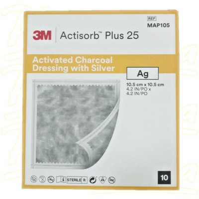 3M Actisorb Plus 25 krytí 10,5 x 10,5 cm 10 ks – Hledejceny.cz