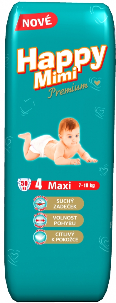 Happy Mimi Premium Maxi 50 ks alternativy - Heureka.cz