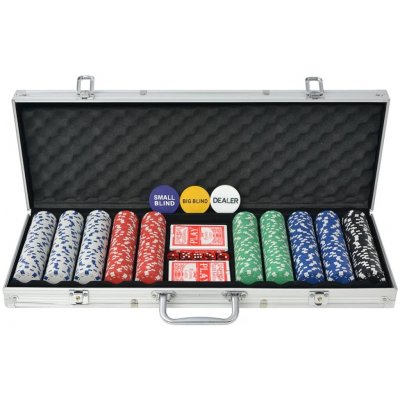 zahrada-XL Poker set s 500 žetony hliník 80182 – Zboží Dáma