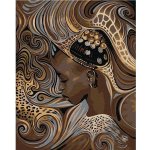 Diamondi Diamantové malování AFRICKÁ DOMORODÁ DÍVKA 40 x 50 cm bez rámu a bez vypnutí plátna – Hledejceny.cz