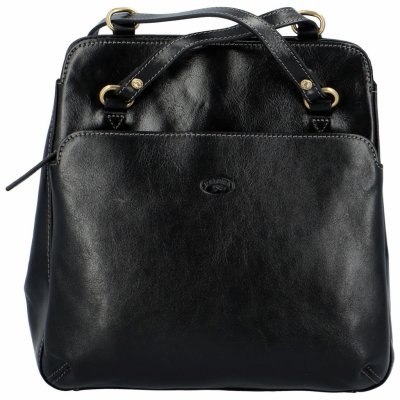 Katana Luxusní dámská kožený kabelko batoh Emily černá – Zboží Mobilmania