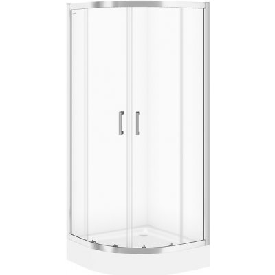 CERSANIT SET B161 čtvrtkruhový sprchový kou BASIC 80x185, transparent + vanička TAKO 80x16 S601-117 – Hledejceny.cz