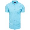 Pánská Košile Dstreet pánská košile s krátkým rukávem sky blue KX1000