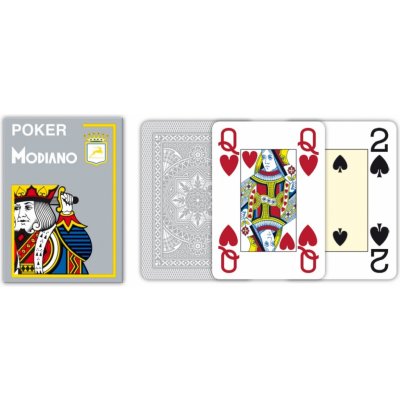 Modiano Texas Poker Size 4 Jumbo Index Profi plastové šedá – Zboží Dáma