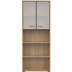 SPACE OFFICE vitrína REG2W/200, dub artisan/černý mat – Hledejceny.cz