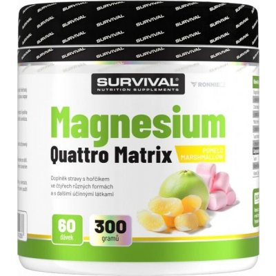 Survival Magnesium Quattro Matrix 300 g pomelo-marshmallow – Hledejceny.cz